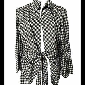 Misnca Women’s Plaid Long Sleeve Women’s Shirt Size Large